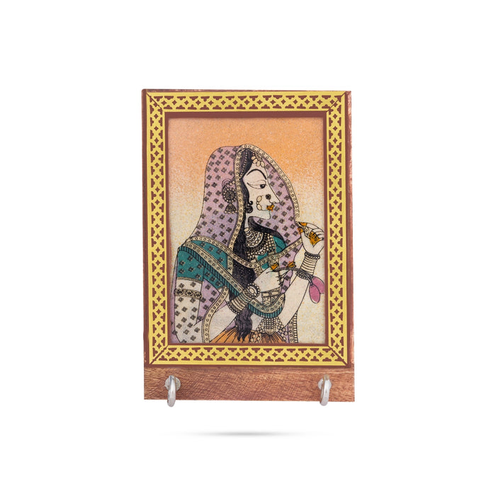 Key Holder - 4.5 x 3.5 Inches | Shesham Wooden Key Hanger/ Wall Mounted Key Stand for Home & Office