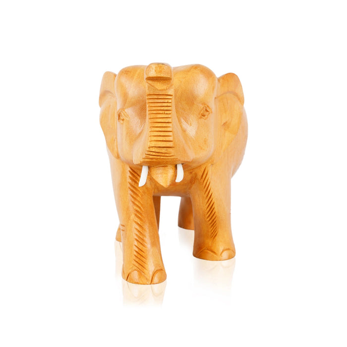 Elephant Statue - 3 x 4.5 Inches | Elephant Murti/ Trunk Up Elephant Figurine for Home Decor