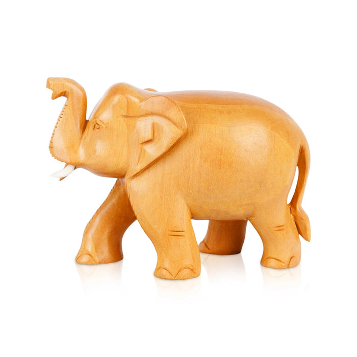 Elephant Statue - 3 x 4.5 Inches | Elephant Murti/ Trunk Up Elephant Figurine for Home Decor