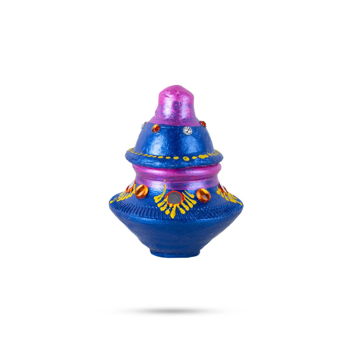 Kubera 3 Step Pot - 8.5 x 5 Inches | Medium Pot/ Kubera Dhanalakshmi Pot/ Kubera Paanai for Pooja Decor