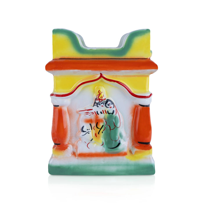 Thulasi Maadam - 11 x 8 Inches | Ceramic Tulasi Vrindavan/ Tulsi Maadam for Pooja