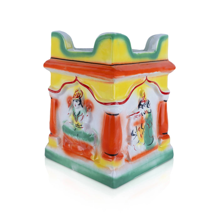 Thulasi Maadam - 11 x 8 Inches | Ceramic Tulasi Vrindavan/ Tulsi Maadam for Pooja