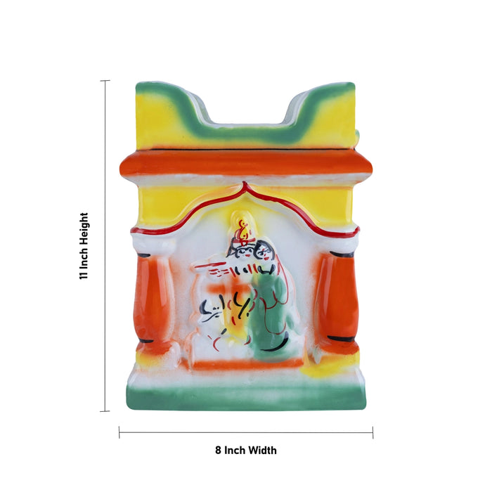 Thulasi Maadam - 11 x 8 Inches | Ceramic Tulasi Vrindavan/ Tulsi Maadam for Pooja