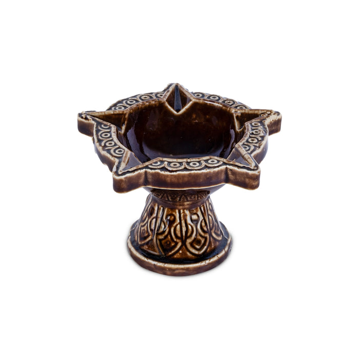 Ceramic Agal - 1 x 2 Inches | 2 Pcs / Decorative Diya/ Vilakku/ Oil Lamp for Karthik Deepam