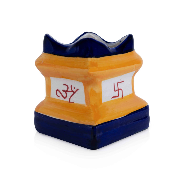Thulasi Maadam - 5.75 x 5 Inches | Ceramic Holy Basil Plant Holder/ Tulsi Vrindavan