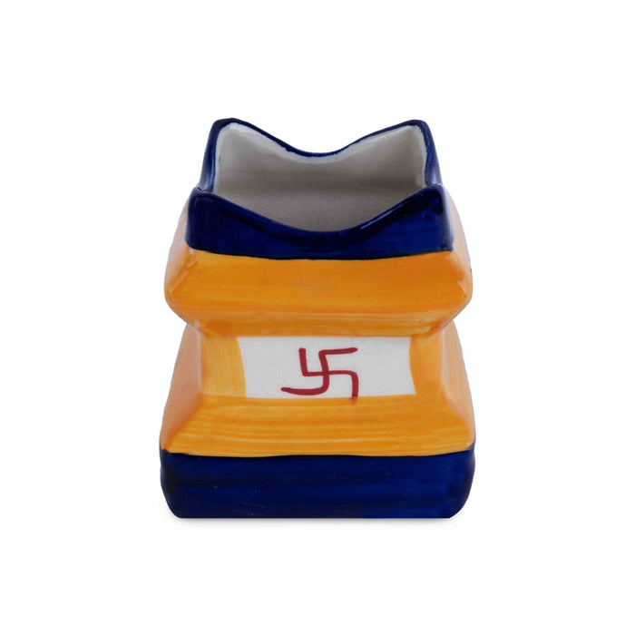 Thulasi Maadam - 5.75 x 5 Inches | Ceramic Holy Basil Plant Holder/ Tulsi Vrindavan