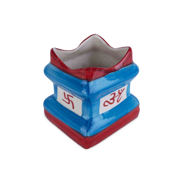Thulasi Maadam - 5.75 x 5 Inches | Ceramic Holy Basil Plant Holder/ Tulsi Vrindavan