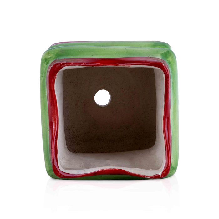 Thulasi Maadam - 5.75 x 5 Inches | Ceramic Holy Basil Plant Holder/ Tulsi Vrindavan