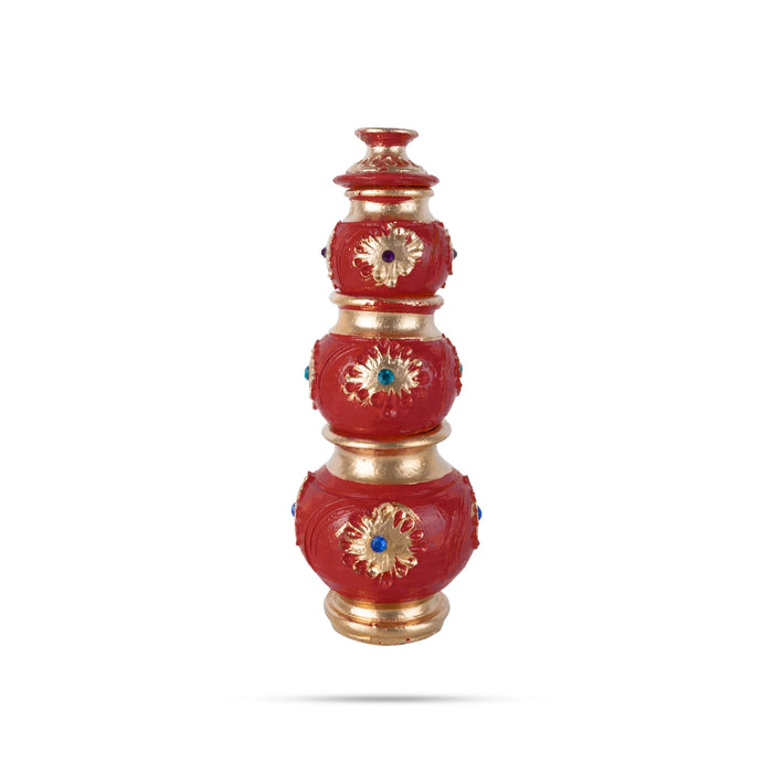 3 Step Kubera Pannai - 1 x 2 Inches | Kubera Dhanalakshmi Pot/ Kubera Pot for Spiritual Decor
