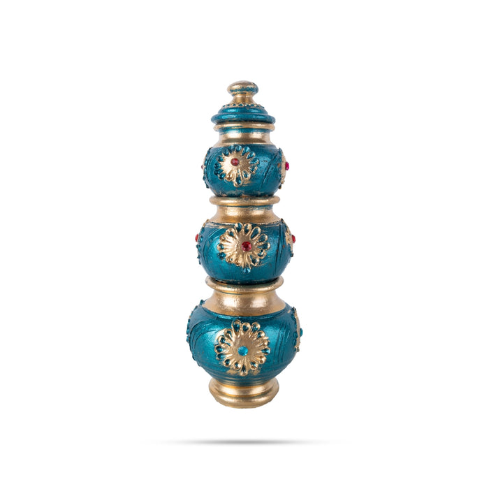3 Step Kubera Pannai - 1 x 2 Inches | Kubera Dhanalakshmi Pot/ Kubera Pot for Spiritual Decor