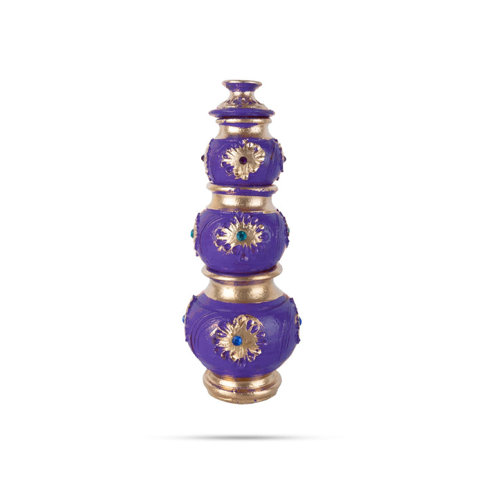 3 Step Kubera Pannai - 1 x 2 Inches | Kubera Dhanalakshmi Pot/ Kubera Pot for Spiritual Decor