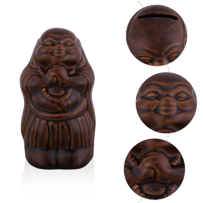 Undiyal - 7 x 4 Inches | Ceramic Coin Bank/ Money Saving Bank/ Mitti Gullak for Kids & Home