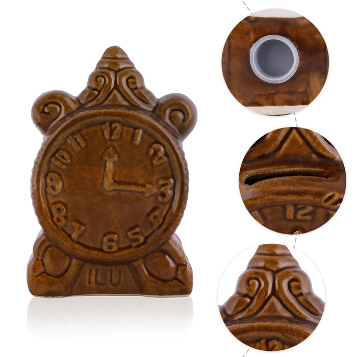 Undiyal - 7 x 4 Inches | Ceramic Coin Bank/ Money Saving Bank/ Mitti Gullak for Kids & Home