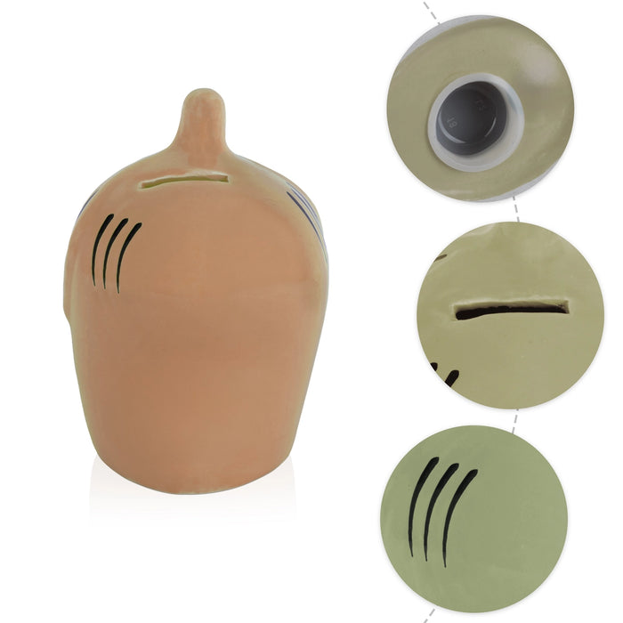 Undiyal - 7 x 4 Inches | Ceramic Coin Bank/ Money Saving Bank/ Mitti Gullak for Kids & Home