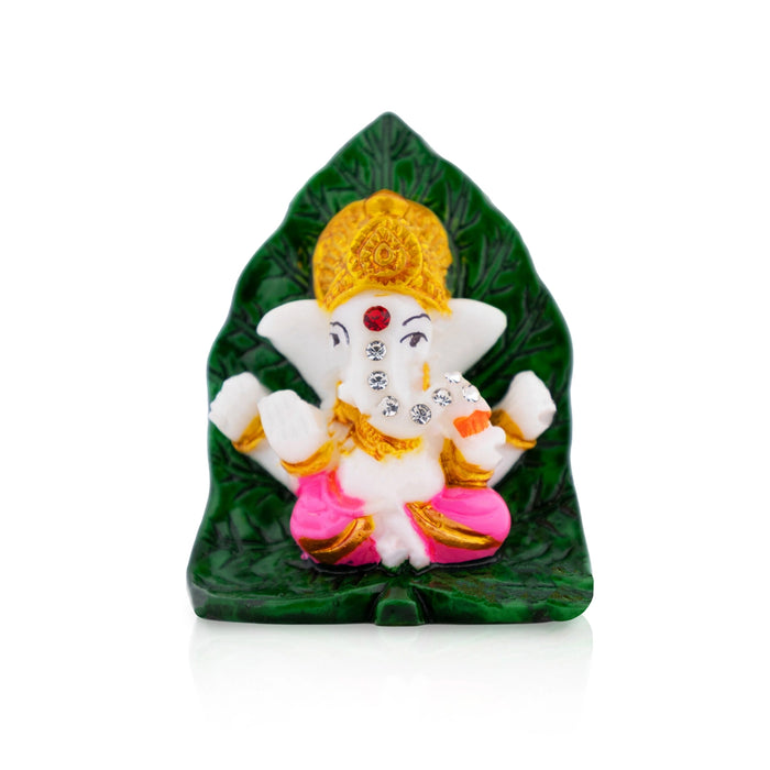 Ganesha Murti - 2.5 × 2 Inches | Ganpati Idol / Vinayaka Murti For Pooja & Gifting