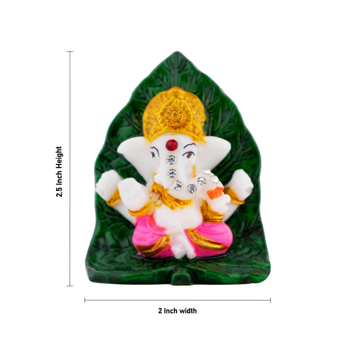 Ganesha Murti - 2.5 × 2 Inches | Ganpati Idol / Vinayaka Murti For Pooja & Gifting