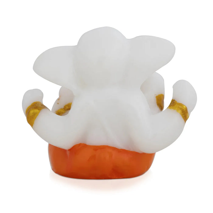 Ganesh Murti Sitting - 2 X 2.25 Inches | Mini Ganpati Idol/ Ganesha Statue For Home & Car Dashboard