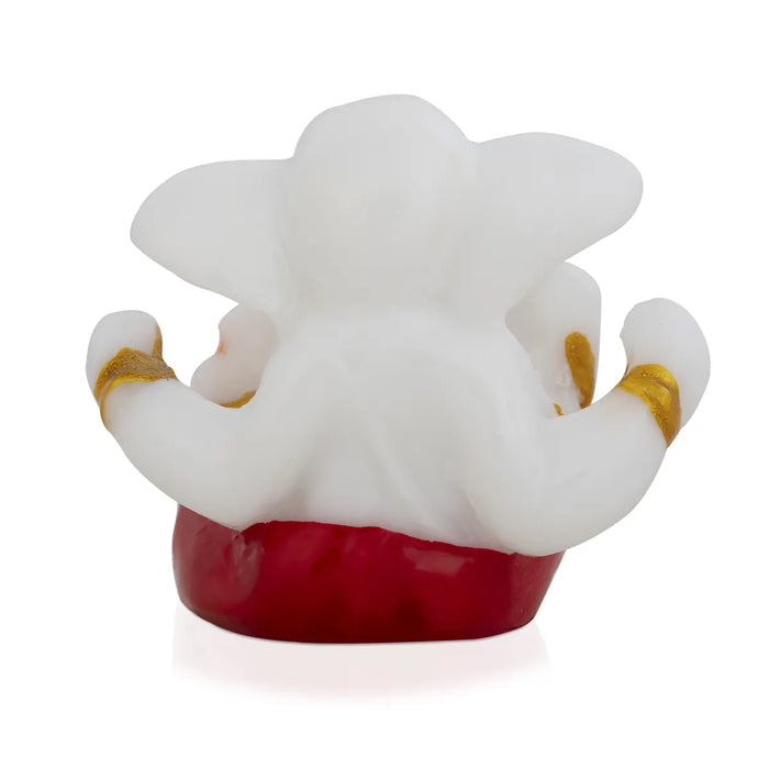 Ganesh Murti Sitting - 2 X 2.25 Inches | Mini Ganpati Idol/ Ganesha Statue For Home & Car Dashboard