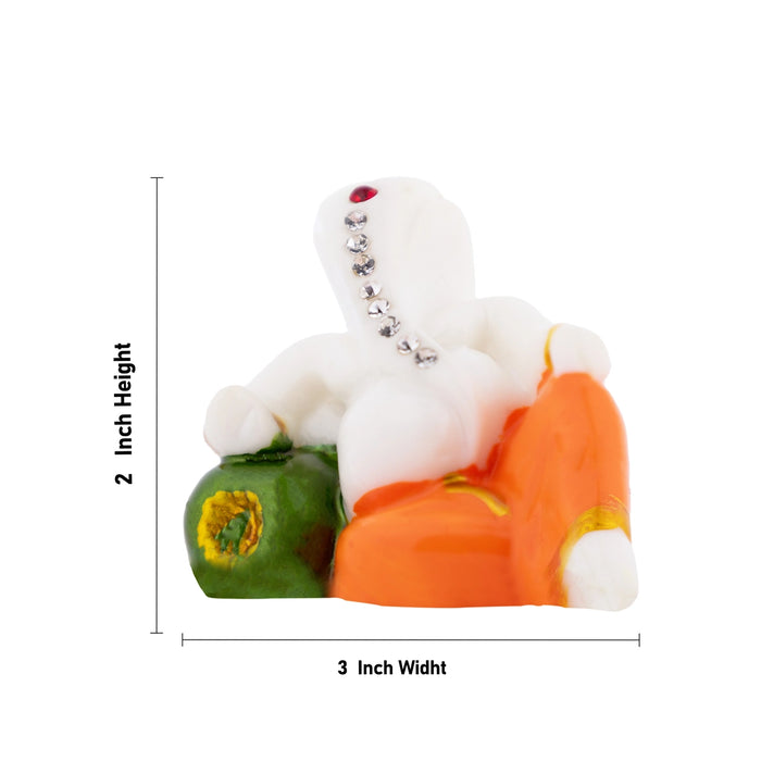 Ganesh Murti - 2 Inches | Ganpati Murti/ Vinayaka Idol For Pooja Room And Car Dashboard