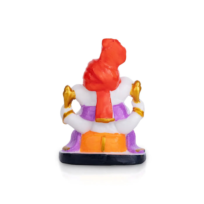 Ganesh Murti Sitting - 3 X 3 Inches | Mini Ganpati Idol/ Ganesha Statue For Home Decor