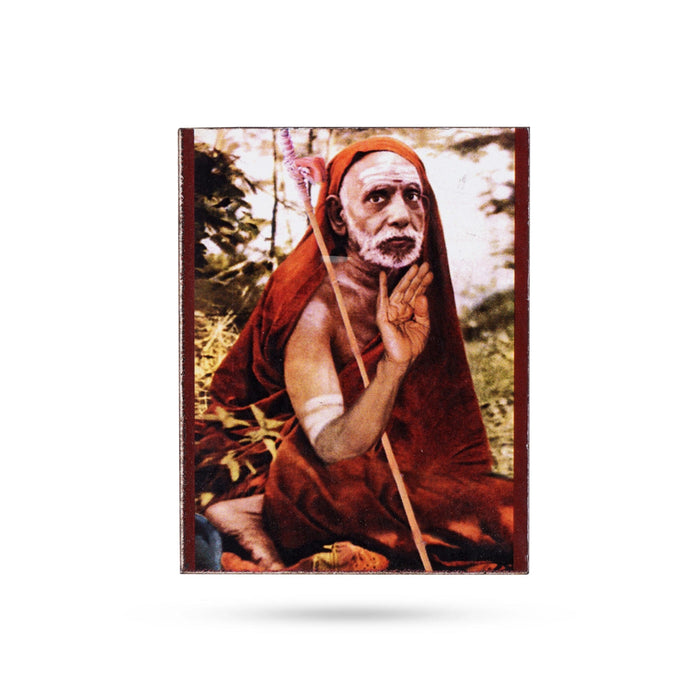 Maha Periyava Fridge Magnet - 3 X 2.25 Inches | Adi Shankarar Photo Magnet/ Picture Magnet For Car And Gifting