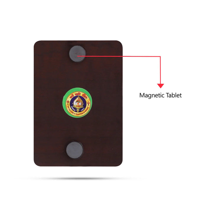 Ganesha Fridge Magnet - 3 X 2 Inches | Photo Magnet/ Double Layer Picture Magnet For Home Decor & Gifting