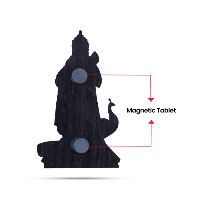 Murugan Fridge Magnet - 3 X 2 Inches | Single Layer Picture Magnet/ Photo Magnet For Home And Gifting