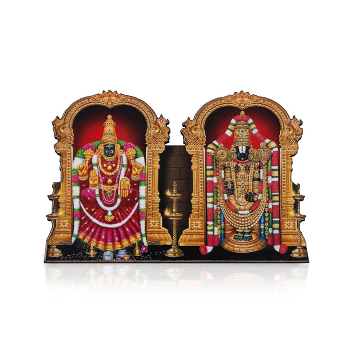 Perumal Thayar Red Fridge Magnet - 3 x 3 Inches | Red Colour Photo Magnet/ Single Layer Picture Magnet for Home