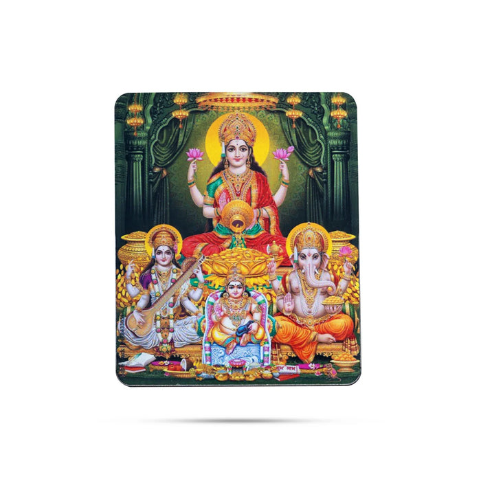 Lakshmi Kuberar Fridge Magnet - 3 x 2 Inches | Photo Magnet/ Single Layer Picture Magnet for Home