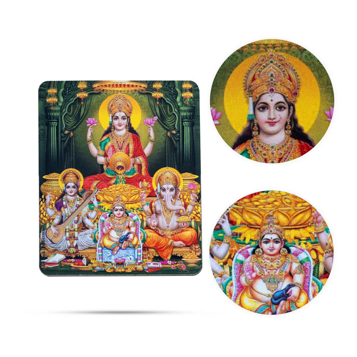 Lakshmi Kuberar Fridge Magnet - 3 x 2 Inches | Photo Magnet/ Single Layer Picture Magnet for Home