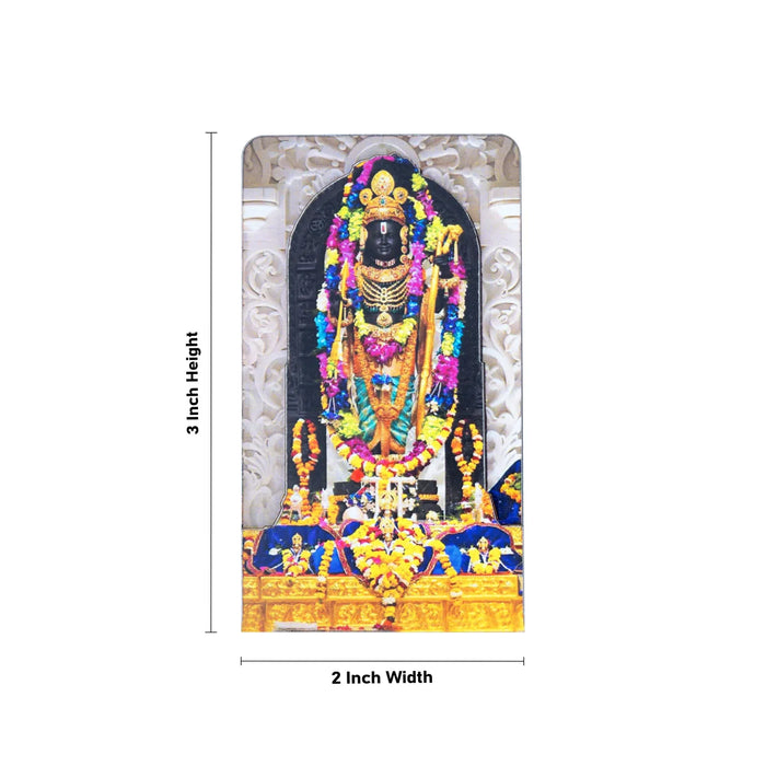 Ayodhya Rama Fridge Magnet - 3 x 2 Inches | Photo Magnet/ Double Layer Picture Magnet for Home