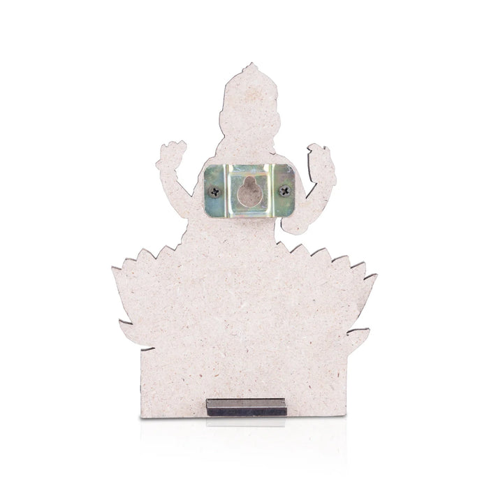 Manai Palagai With Balambigai - 5.5 x 4 Inches | Kolam Design Wooden Bajot With Bala Tripura Sundari for Pooja