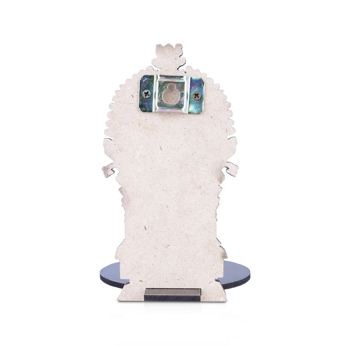 Manai Palagai With Murugan Raja Alangaram - 5.5 x 3.5 Inches | Kolam Design Wooden Bajot for Pooja