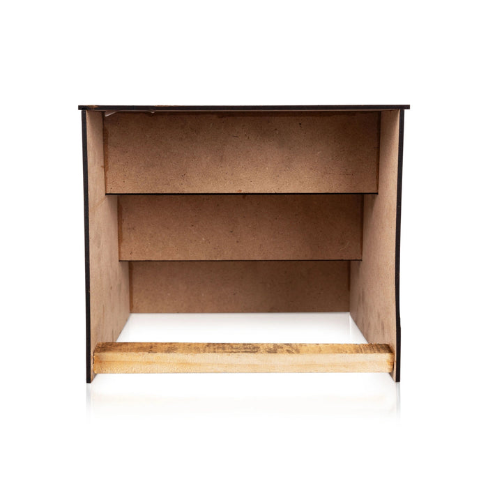 Kolam Design Golu Stand - 8 x 7.5 x 9 Inches | Wooden Golu Padi/ Golu Step/ 3 Steps Diya Stand for Navratri