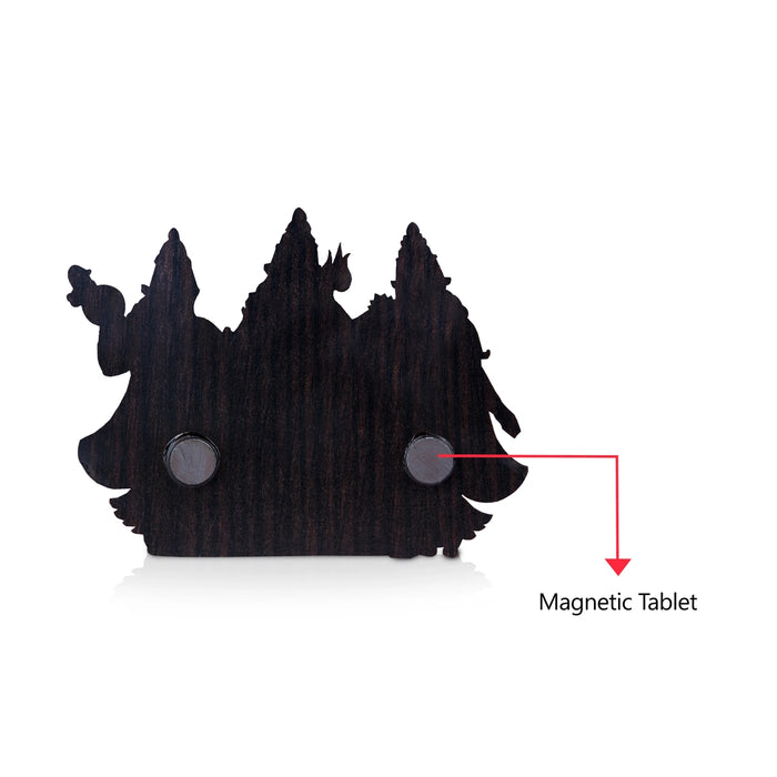 Durga Lakshmi Saraswati Fridge Magnet - 3 x 3.75 Inches | Single Layer Picture Magnet/ Photo Magnet for Home