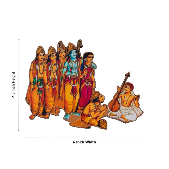 Ram Darbar Thyagarajar Fridge Magnet - 4.5 x 6 Inches | Single Layer Photo Magnet/ Picture Magnet for Home