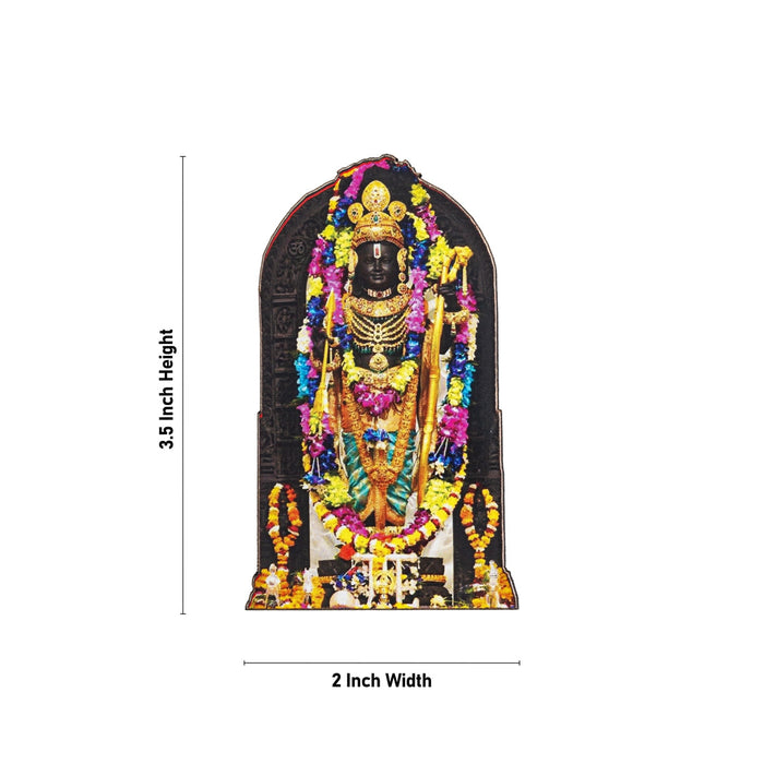 Ayodhya Rama Murti Design Fridge Magnet - 3.5 x 2 Inches | Picture Magnet/ Single Layer Photo Magnet for Home