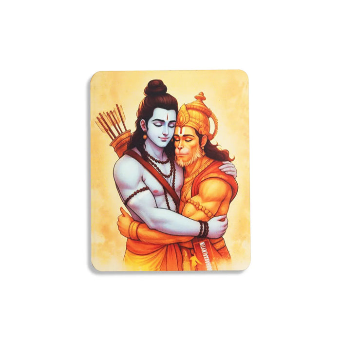 Ram Hanuman Murti Design Fridge Magnet - 3 X 2.5 Inches | Picture Magnet/ Single Layer Photo Magnet For Home