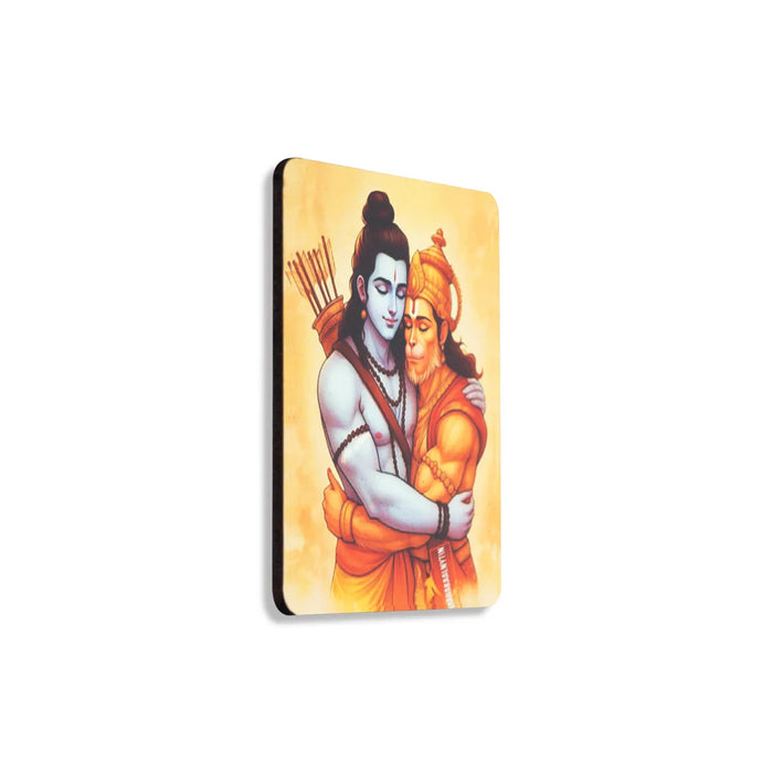 Ram Hanuman Murti Design Fridge Magnet - 3 X 2.5 Inches | Picture Magnet/ Single Layer Photo Magnet For Home