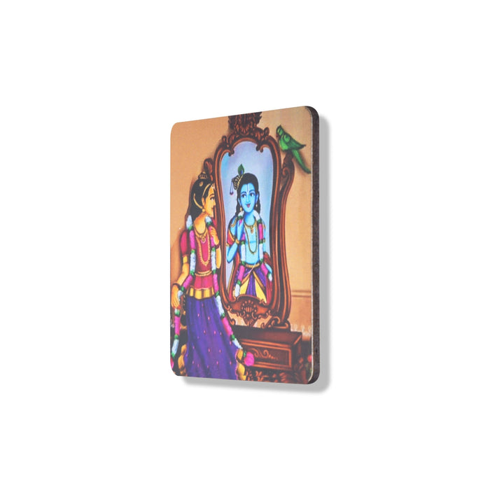 Andal Maalai Sooduthal Design Fridge Magnet - 3 x 2.5 Inches | Picture Magnet/ Single Layer Photo Magnet for Hom