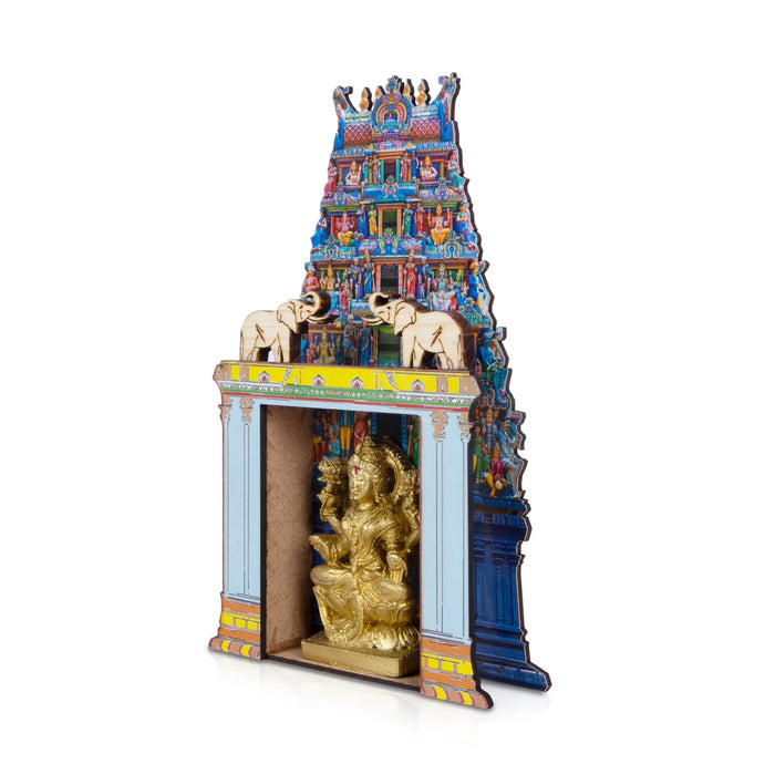 Lakshmi Idol with Temple - 8 x 4.75 Inches | Lakshmi Idol/ Lakshmi Murti Mandir for Pooja