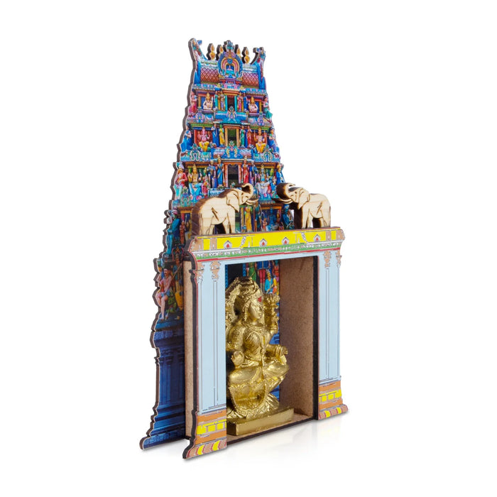 Lakshmi Idol with Temple - 8 x 4.75 Inches | Lakshmi Idol/ Lakshmi Murti Mandir for Pooja