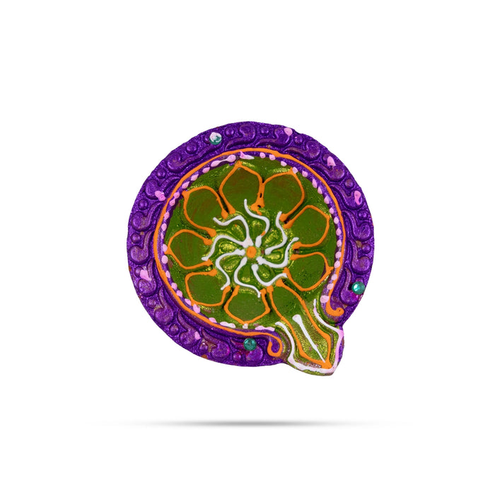 Decorative Karthik Deepam Set - 1 X 2.5 Inches | 6 Pcs/ Clay Agal Vilakku/ Fancy Diya For Home