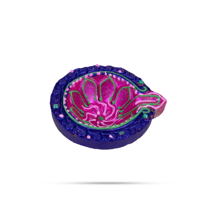 Decorative Karthik Deepam Set - 1 X 2.5 Inches | 6 Pcs/ Clay Agal Vilakku/ Fancy Diya For Home