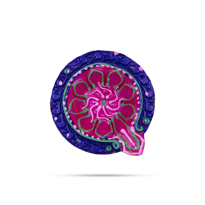 Decorative Karthik Deepam Set - 1 X 2.5 Inches | 6 Pcs/ Clay Agal Vilakku/ Fancy Diya For Home