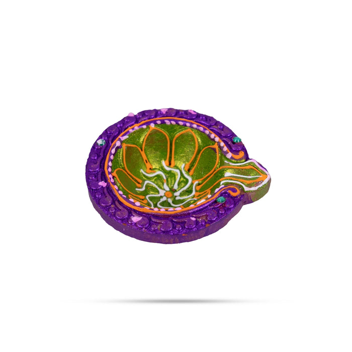 Decorative Karthik Deepam Set - 1 X 2.5 Inches | 6 Pcs/ Clay Agal Vilakku/ Fancy Diya For Home