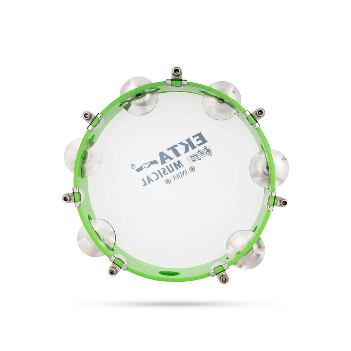Musical Tambourine With Head - 2 x 8 Inches | Percussion Instrument/ Kanjira Instrument for Bhajan