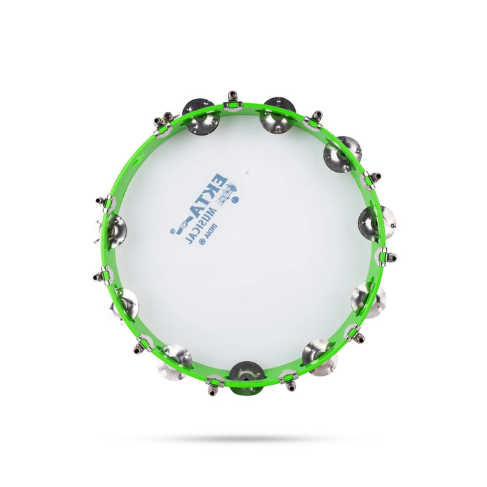 Musical Tambourine - 2 x 12 Inches | Hand Percussion Instrument/ Kanjira Instrument for Bhajan