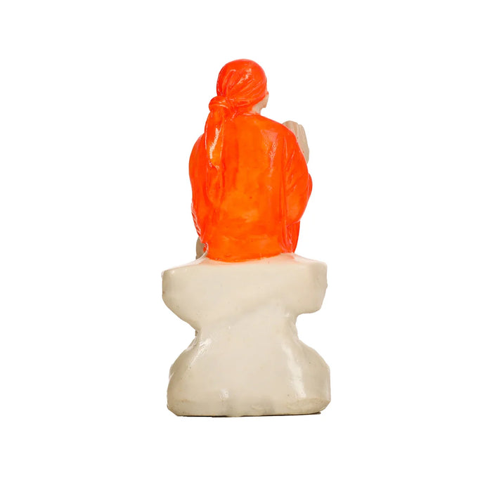 Saibaba Statue - 4 x 2 Inches | Marble Sai Baba Murti/ Saibaba Idol for Pooja