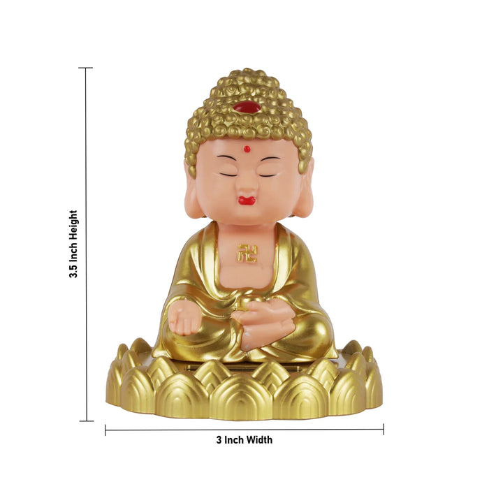 Buddha Statue - 3.5 x 3 Inches | Buddha Murti/ Buthar Statue for Car